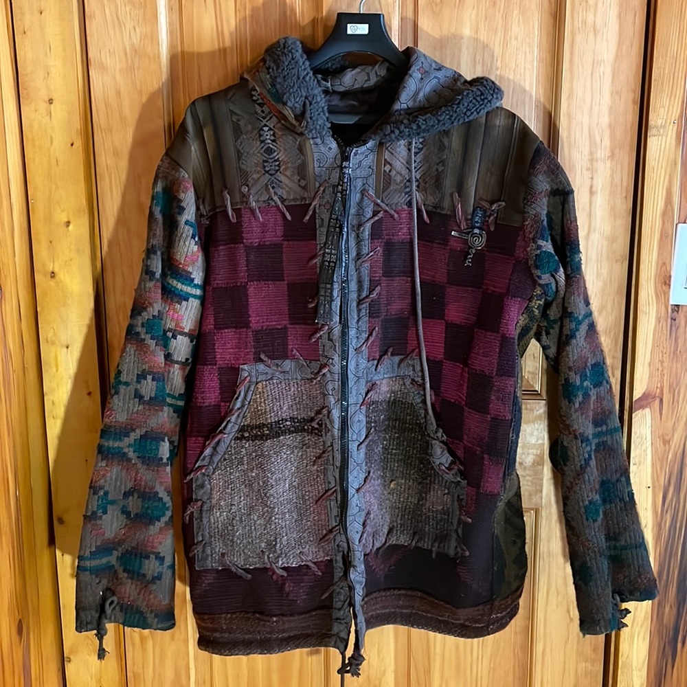 🇵🇪 Handmade Hand Dyed Exclusive Model & Design Artisan Peruvian Coat 🇵🇪‼️